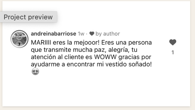 Testimonio de novia 3